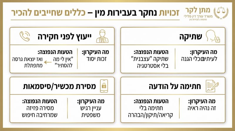 זכויות הנחקר בעבירות מין - עורך דין פלילי מתן לקר