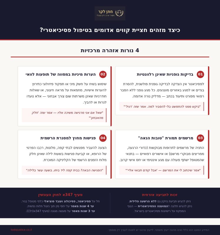 אינפוגרפיקה - עבירות מין על ידי פסיכיאטר