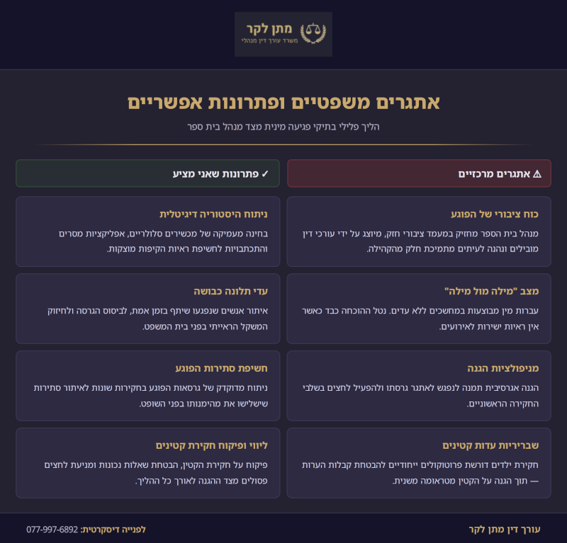 עבירות מין מנהל בית ספר