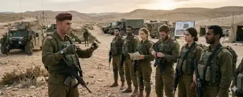חיילים וקצין